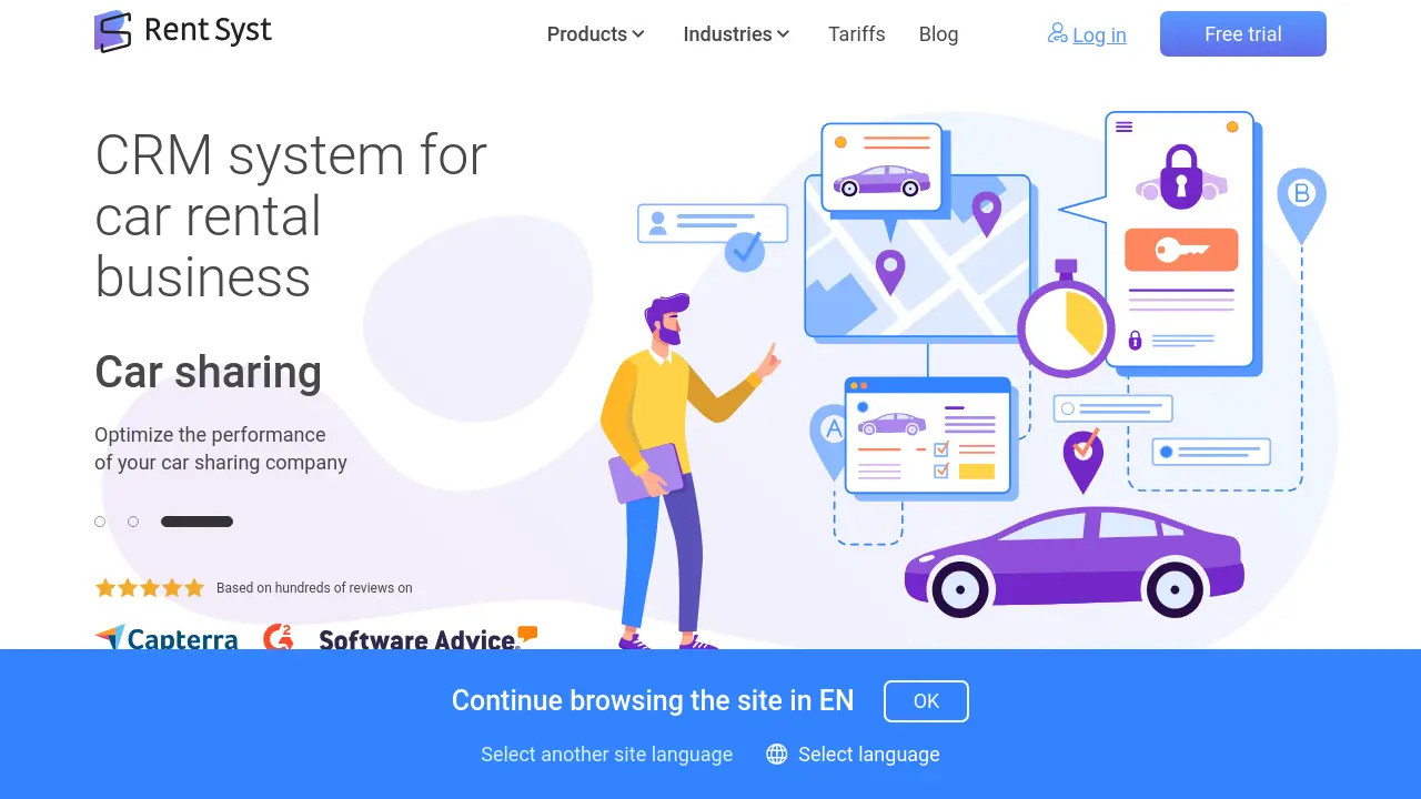 RentSyst - Cloud CRM system for car rental business management