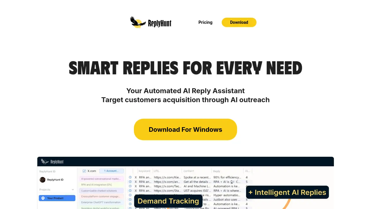 ReplyHunt screenshot