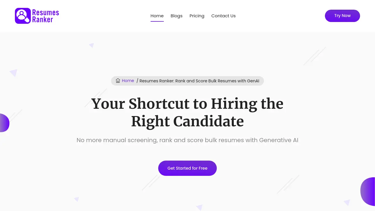 Resumes Ranker screenshot