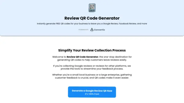 Review QR Code Generator