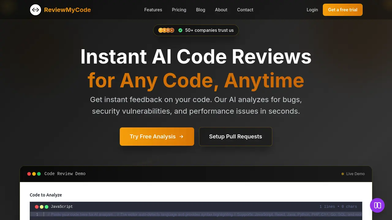 ReviewMyCode AI - Automated Code Review Tool