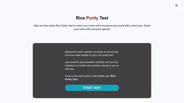 Rice Purity Test