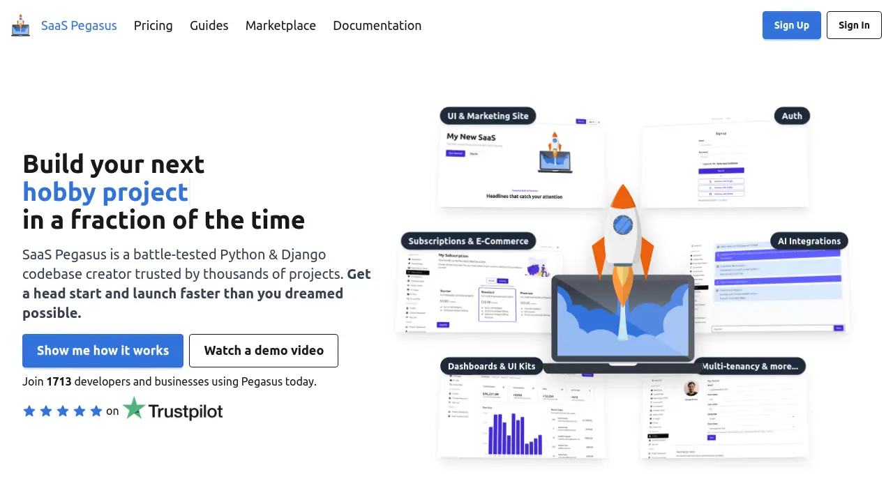 SaaS Pegasus - Launch Django SaaS apps faster with AI-powered boilerplate.
