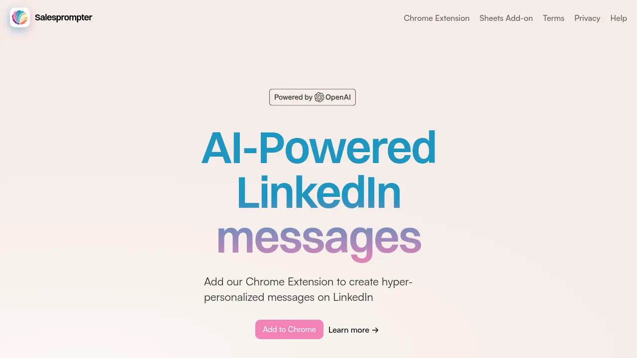 Salesprompter - AI-Powered LinkedIn messages