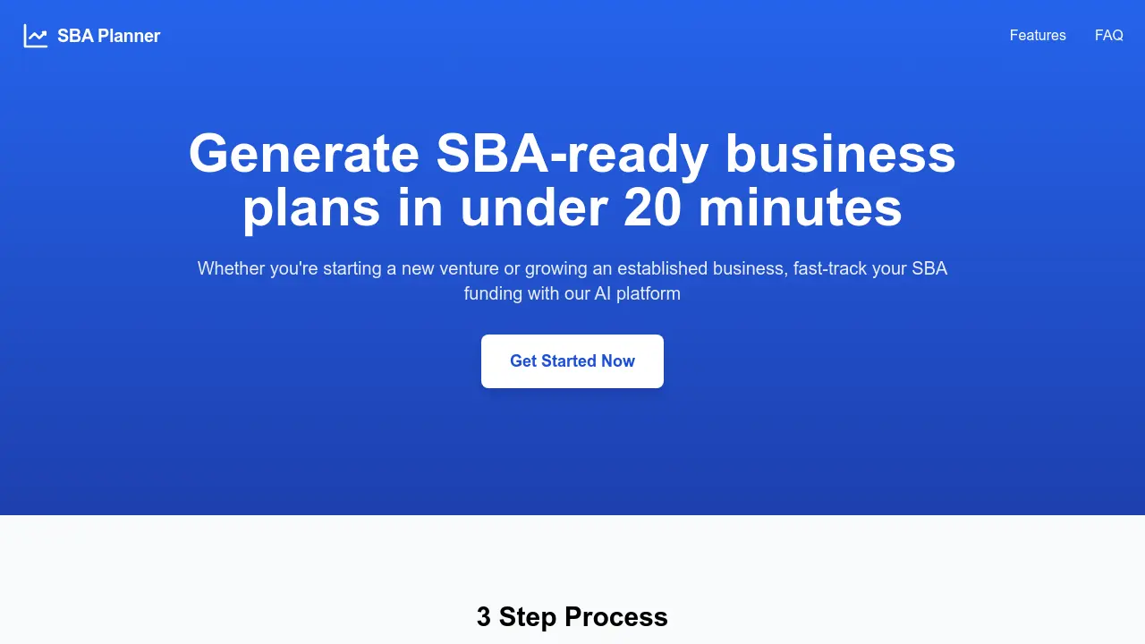 Sba Sign In SBA Planner - Generate SBA-ready business plans in under 20 minutes