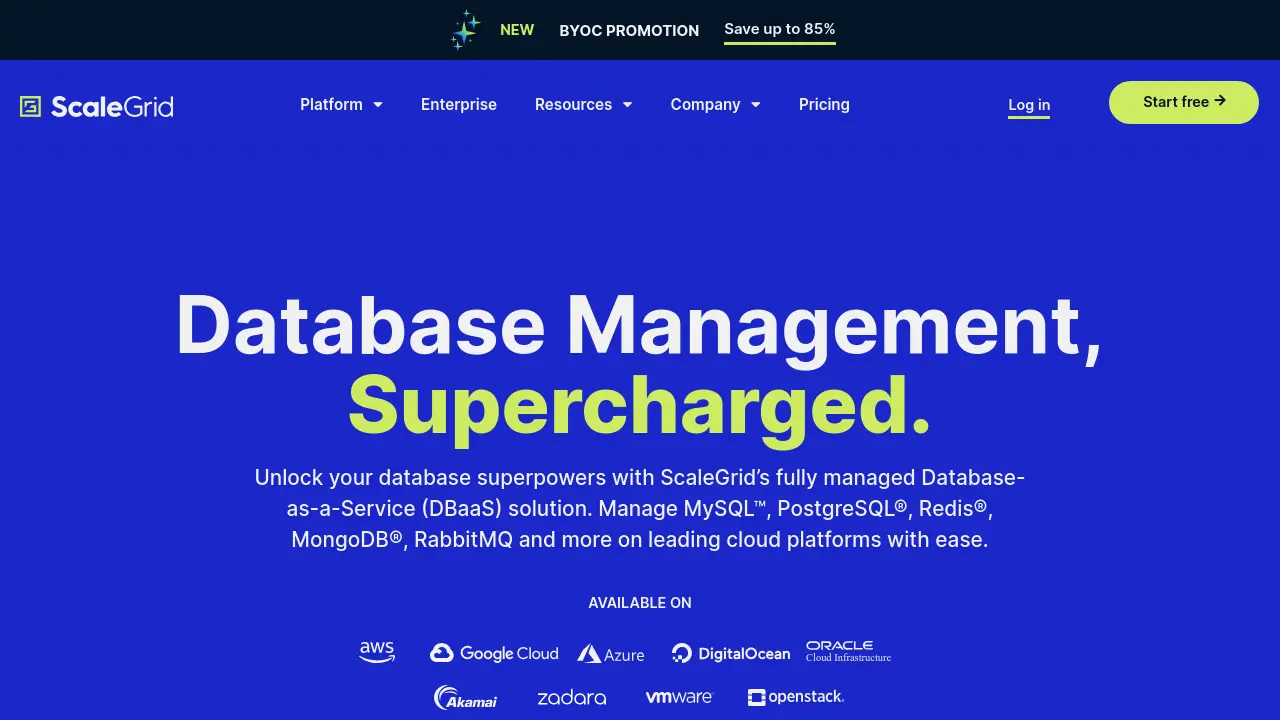 ScaleGrid - Database Management, Supercharged. Simplified. Streamlined.