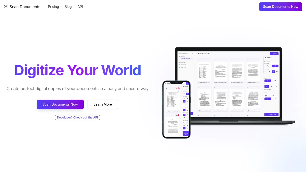 Scan Documents - Digitize Your World with AI-Powered Document Scanning
