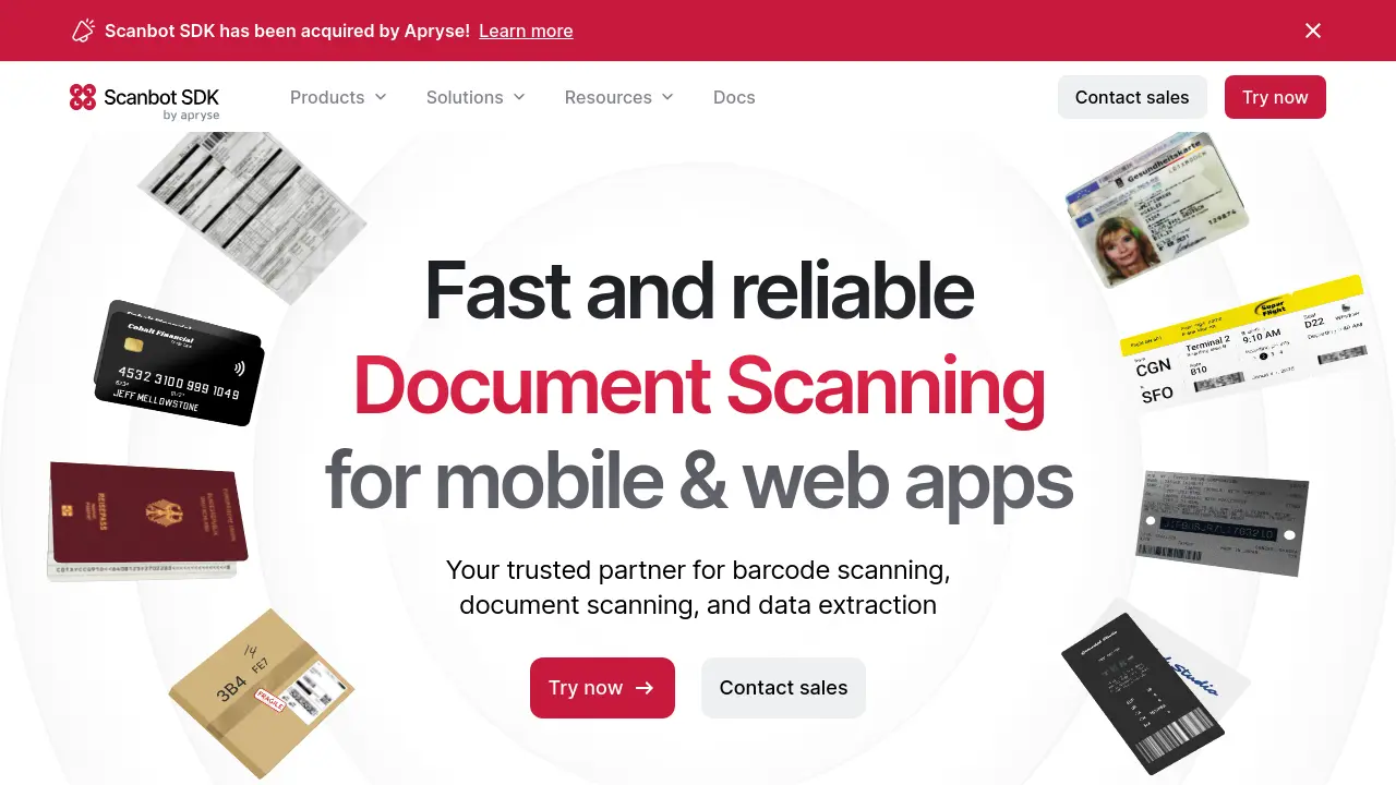 Scanbot SDK - Fast, reliable barcode and document scanning for mobile ...