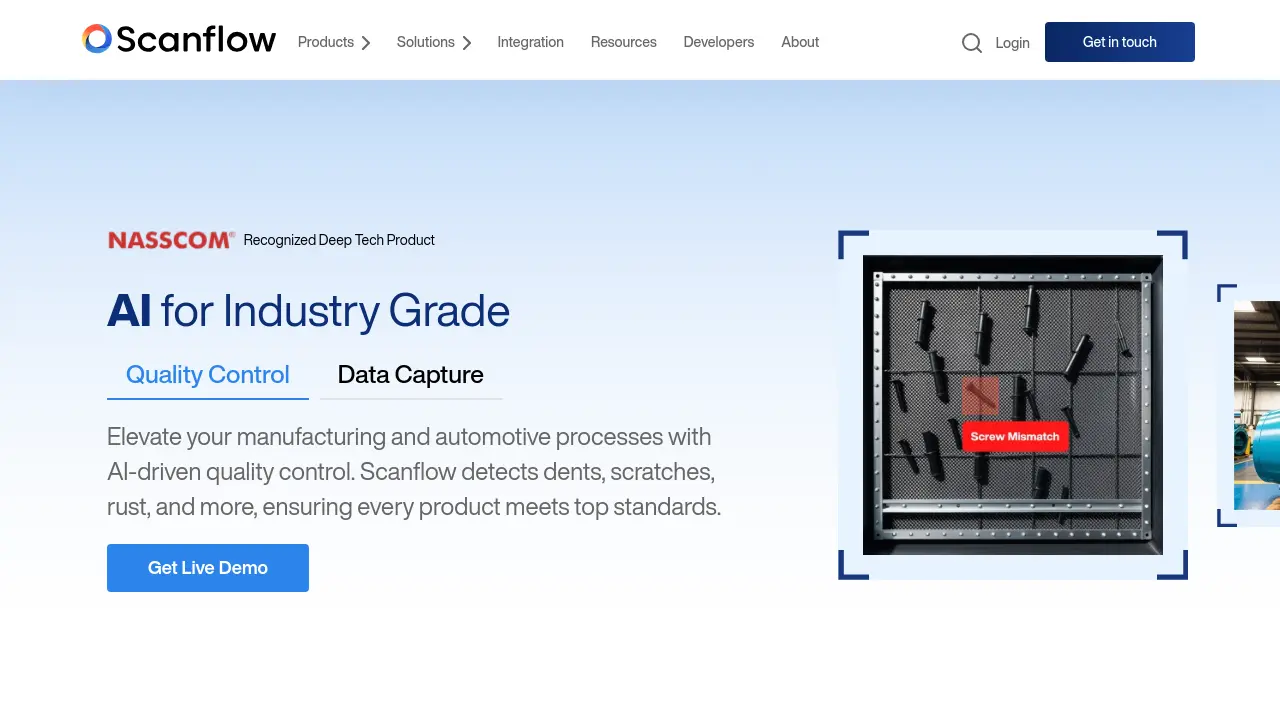Scanflow Scanflow - AI-Powered Industrial Scanning and Visual Inspection