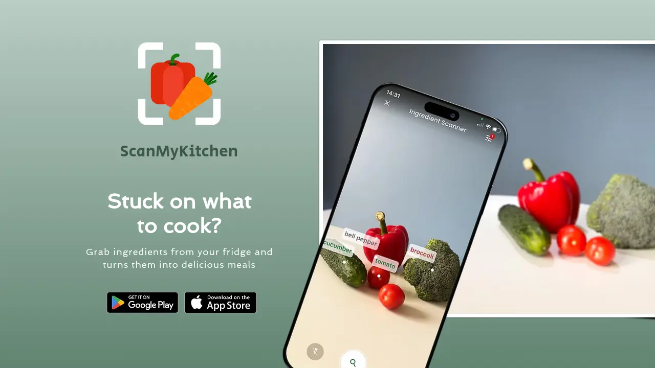 ScanMyKitchen - Turn your available ingredients into delicious meals