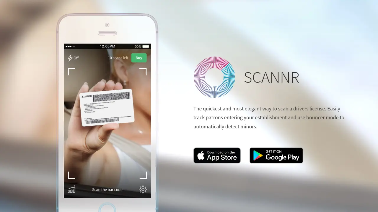 Driver Scanner Scannr - The fastest way to scan driver's licenses and track patrons