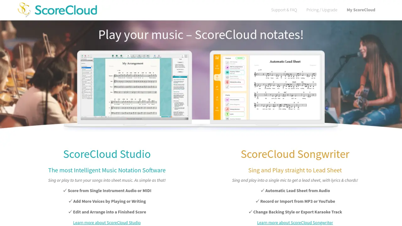 ScoreCloud - The Intelligent Music Notation Software