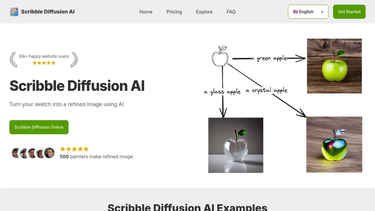 Scribble Diffusion Scribble Diffusion AI - Turn your sketch into a refined image using AI