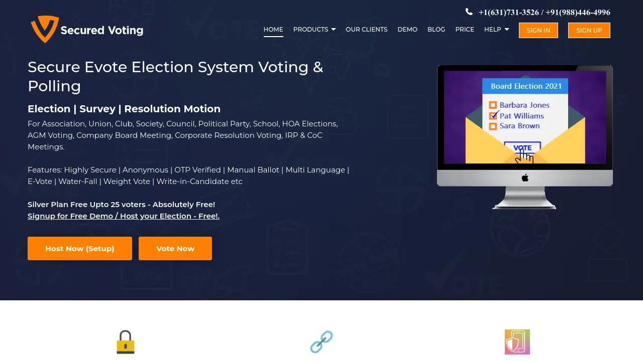 Vote Secure Verification SecureDVoting - Ultimate Secure Ballot for Online Elections and Voting