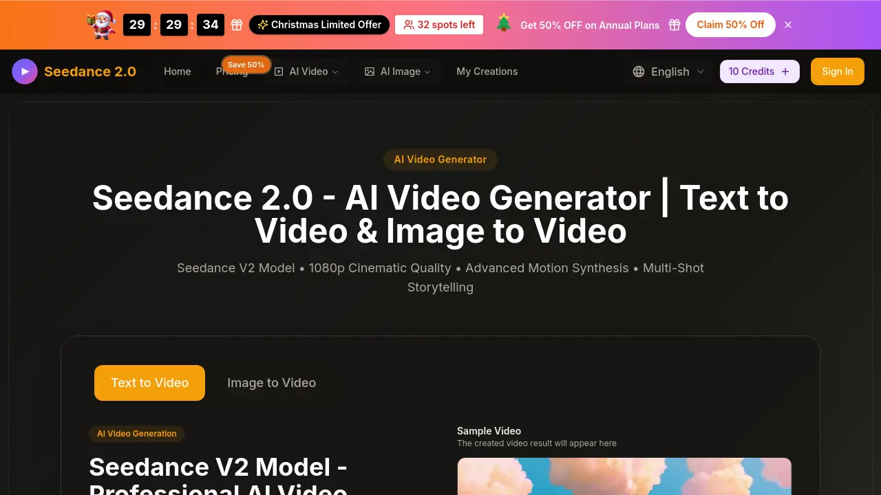 seedance2ai.app screenshot