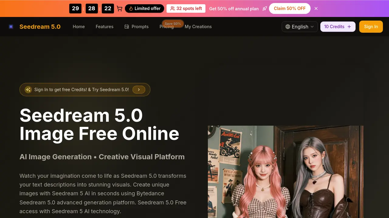 Seedream 5.0 - AI Image Generation • Creative Visual Platform