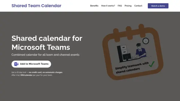 Shared Team Calendar