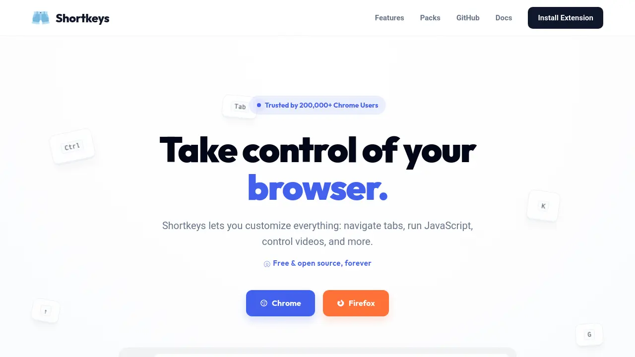Shortkeys - Take control of your browser with customizable keyboard ...