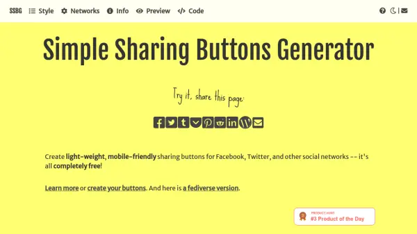 Simple Sharing Buttons Generator