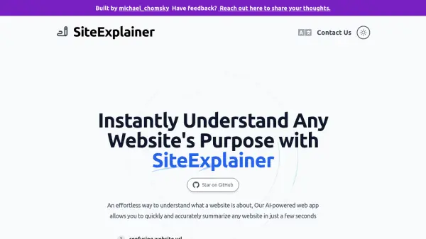 SiteExplainer