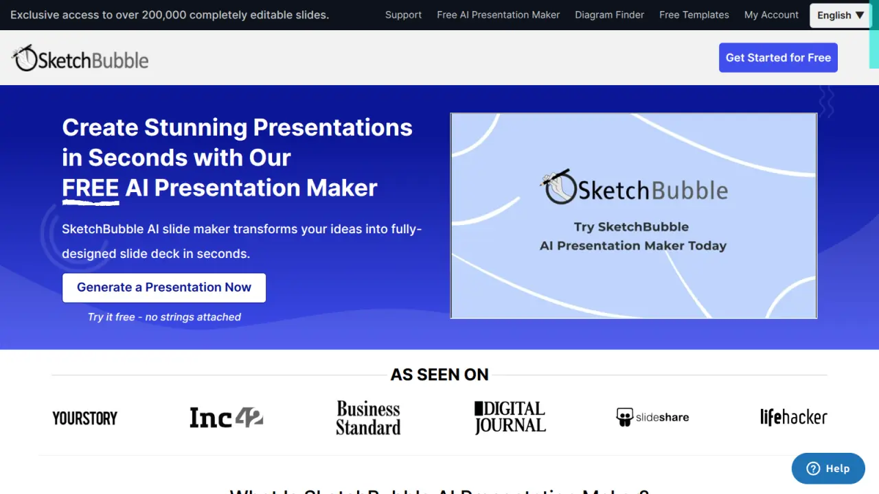 SketchBubble AI Presentation Maker screenshot