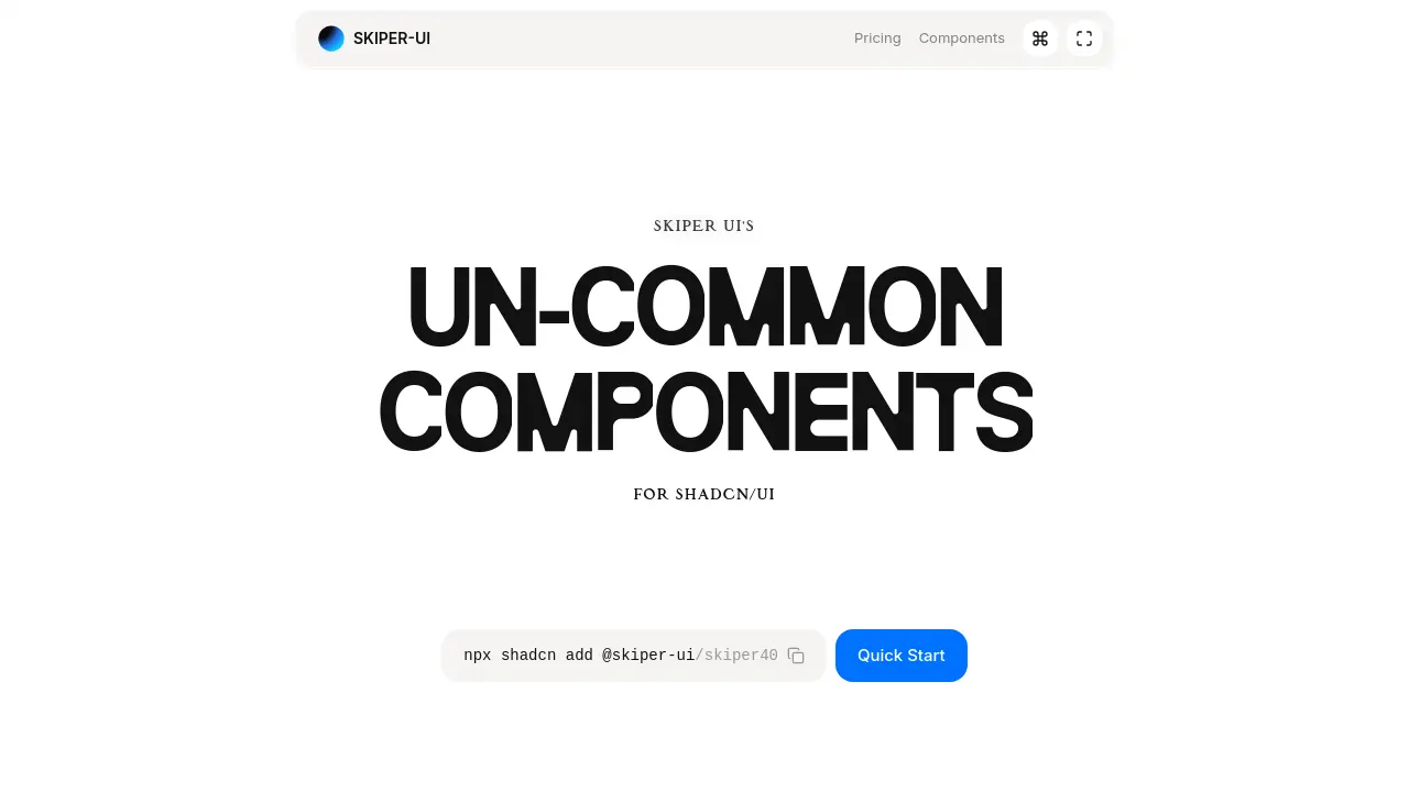 Skiper UI - Premium UI Components for ShadCN/UI