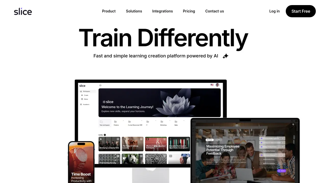 Slice Knowledge - Fast and simple learning creation platform powered by AI