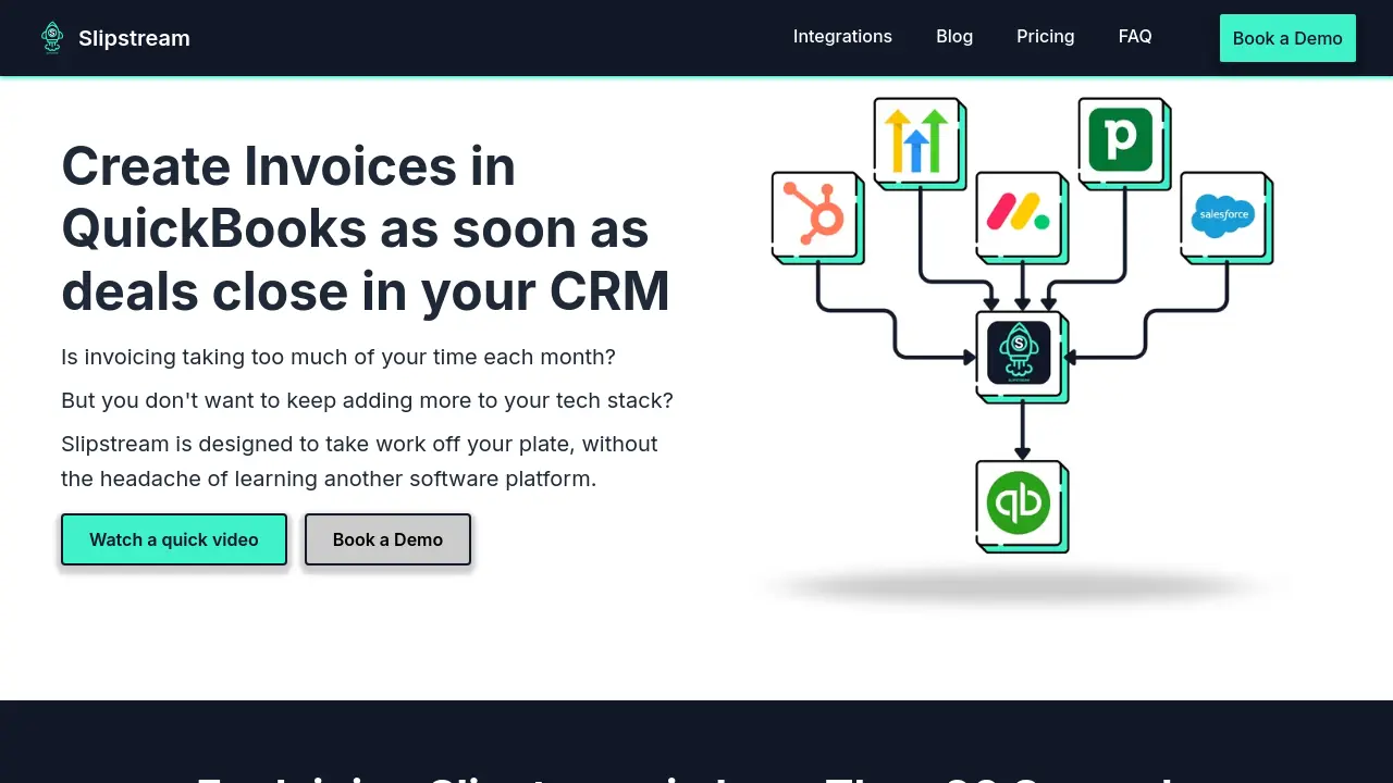 Slipstream - Automate QuickBooks Invoicing Directly from Your CRM