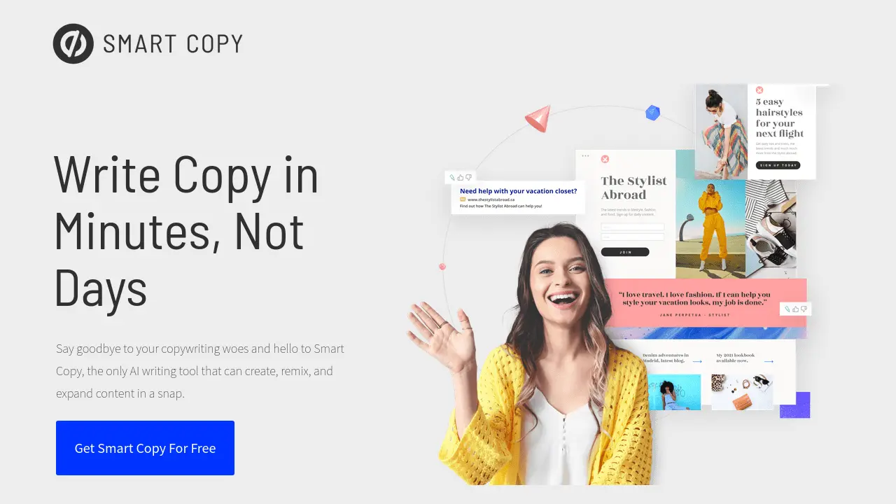 Writing Copy Rool Smart Copy - Write Copy in Minutes, Not Days