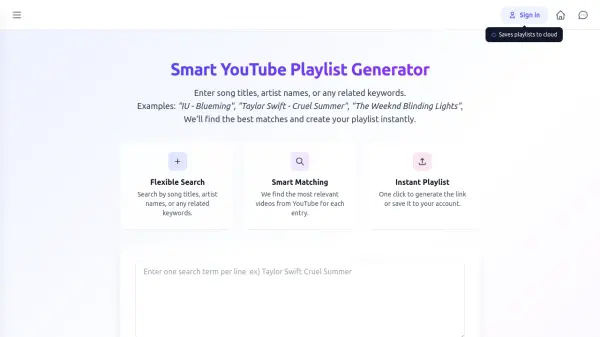 Smart YouTube Playlist Generator