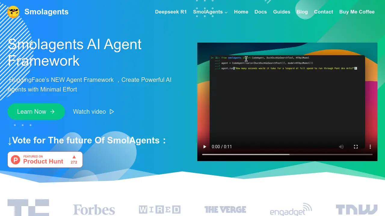 smolagents tutorial: how to build production-ready... SmolAgents - Create Powerful AI Agents with Minimal Effort