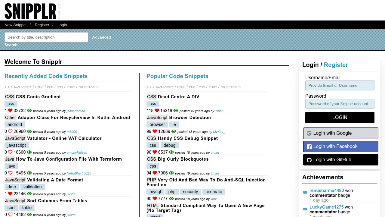 Snipplr - Discover, Share, and Manage Code Snippets Effortlessly