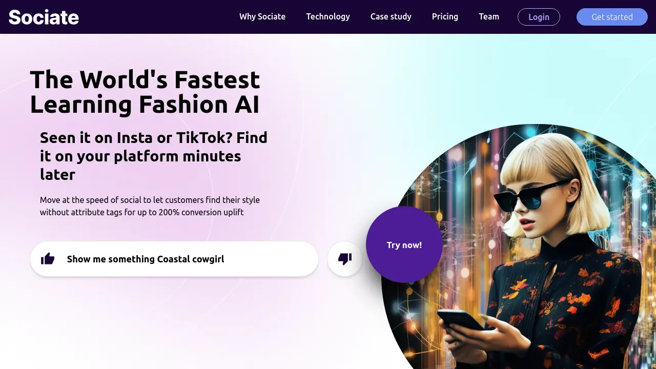 Sociate Sociate AI - The World's Fastest Learning Fashion AI