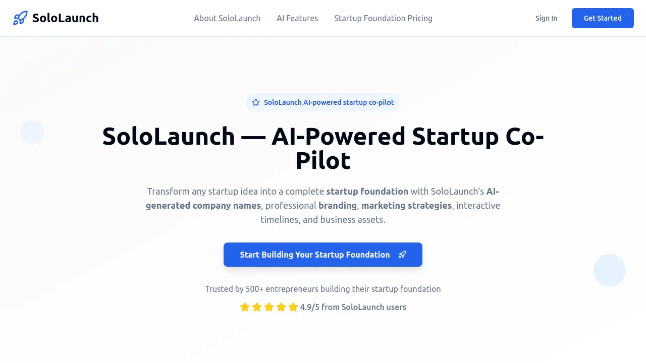 SoloLaunch screenshot