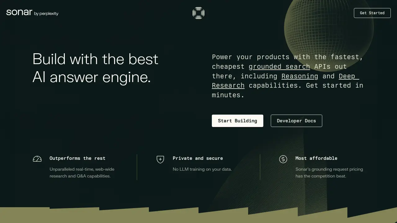 Sonar API - Power your products with the fastest, cheapest grounded ...