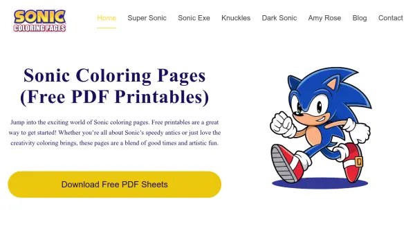 Sonic Coloring Pages