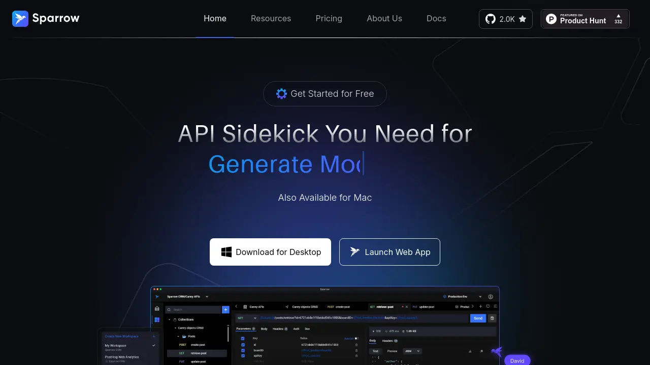 Sparrow - API Sidekick You Need for Better Collaboration