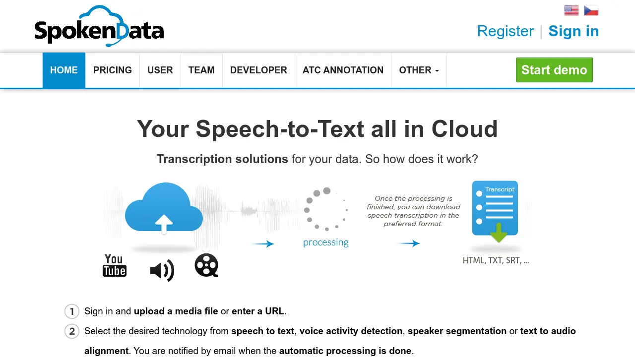SpokenData screenshot