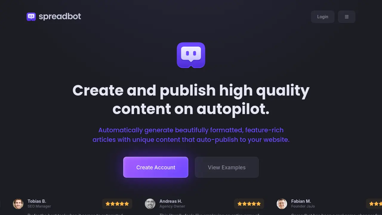 Spreadbot screenshot