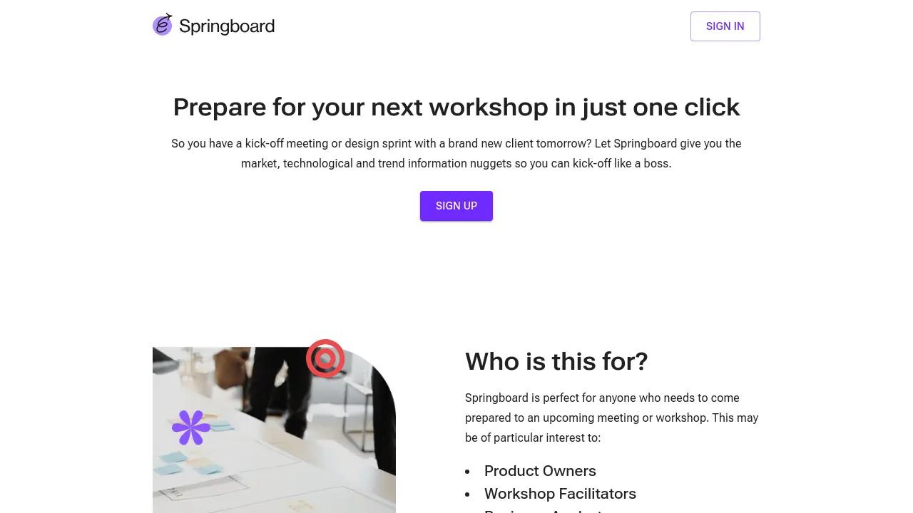 Springboard - Prepare for Your Next Workshop in One Click