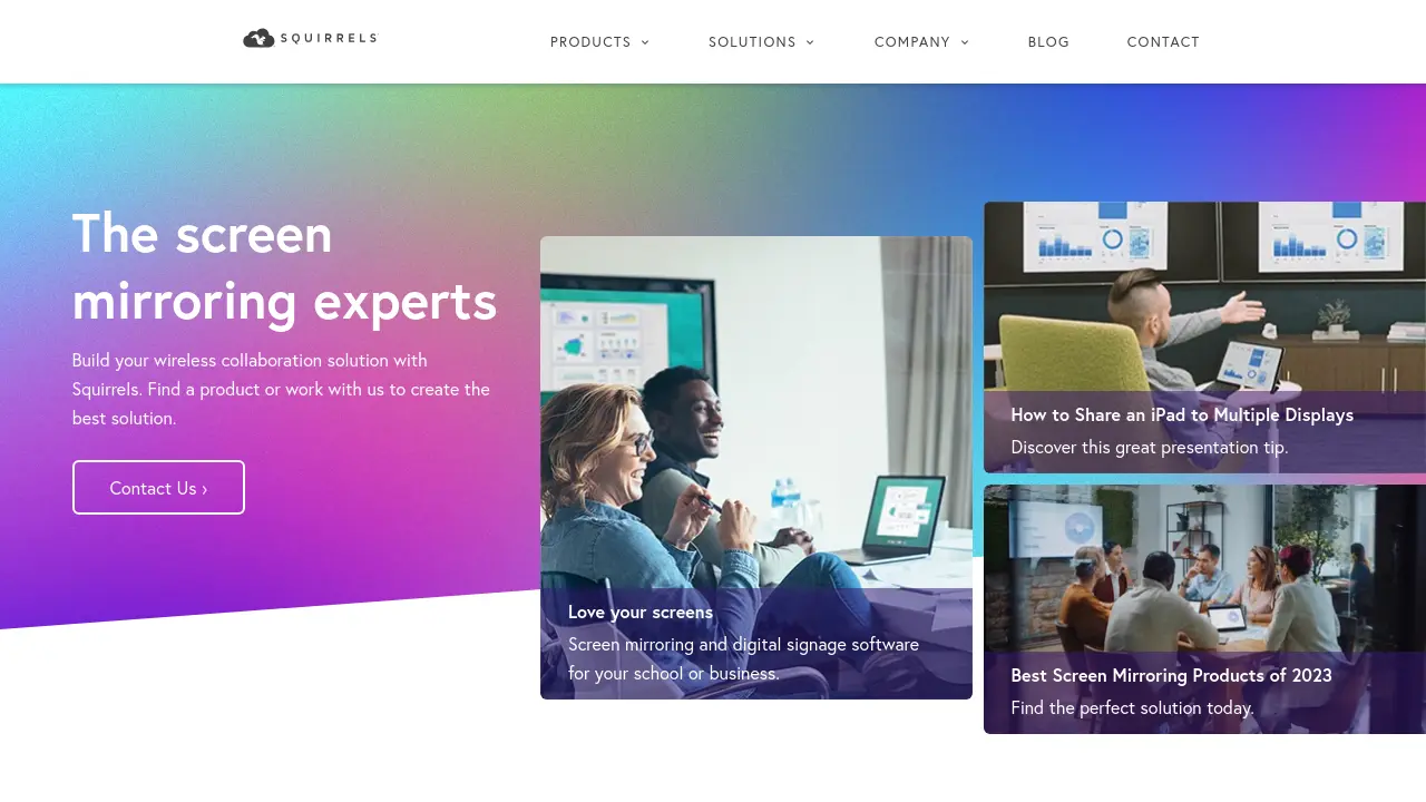 Squirrels - Wireless screen mirroring and digital signage solutions for ...