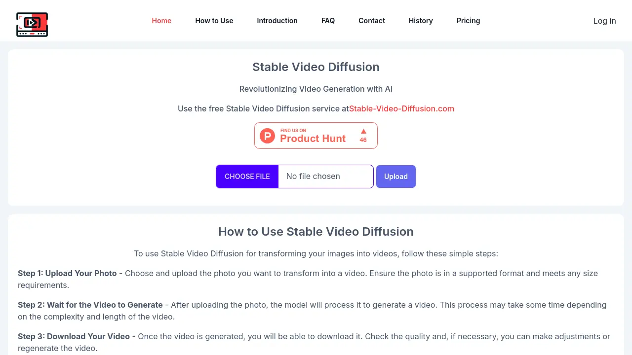 stable-video-diffusion.com screenshot