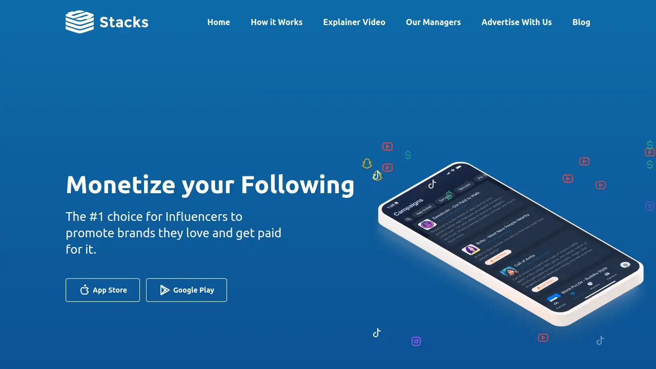 Stack Influence Log In Stacks - The #1 choice for Influencers to promote brands and get paid