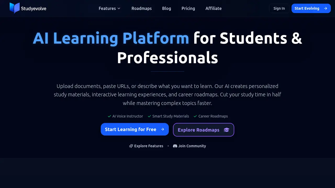 StudyEvolve screenshot