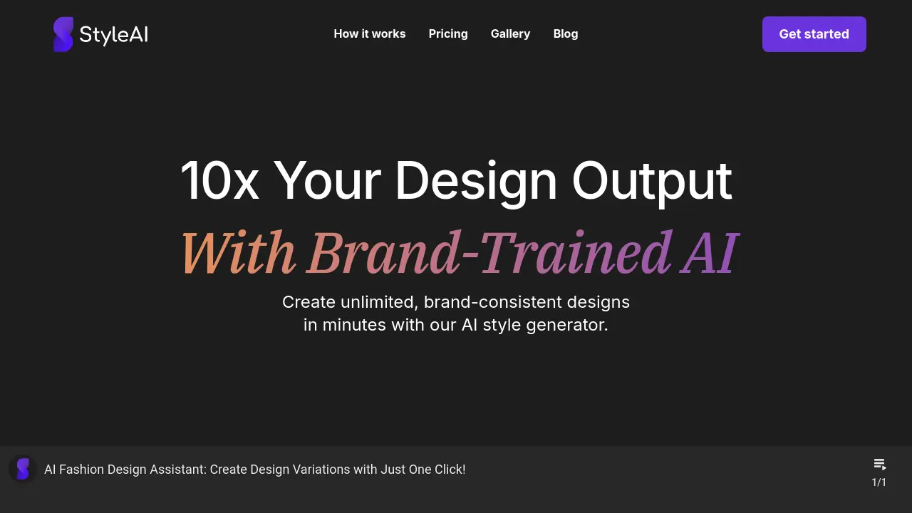 Style AI - 10x Your Design Output With Brand-Trained AI