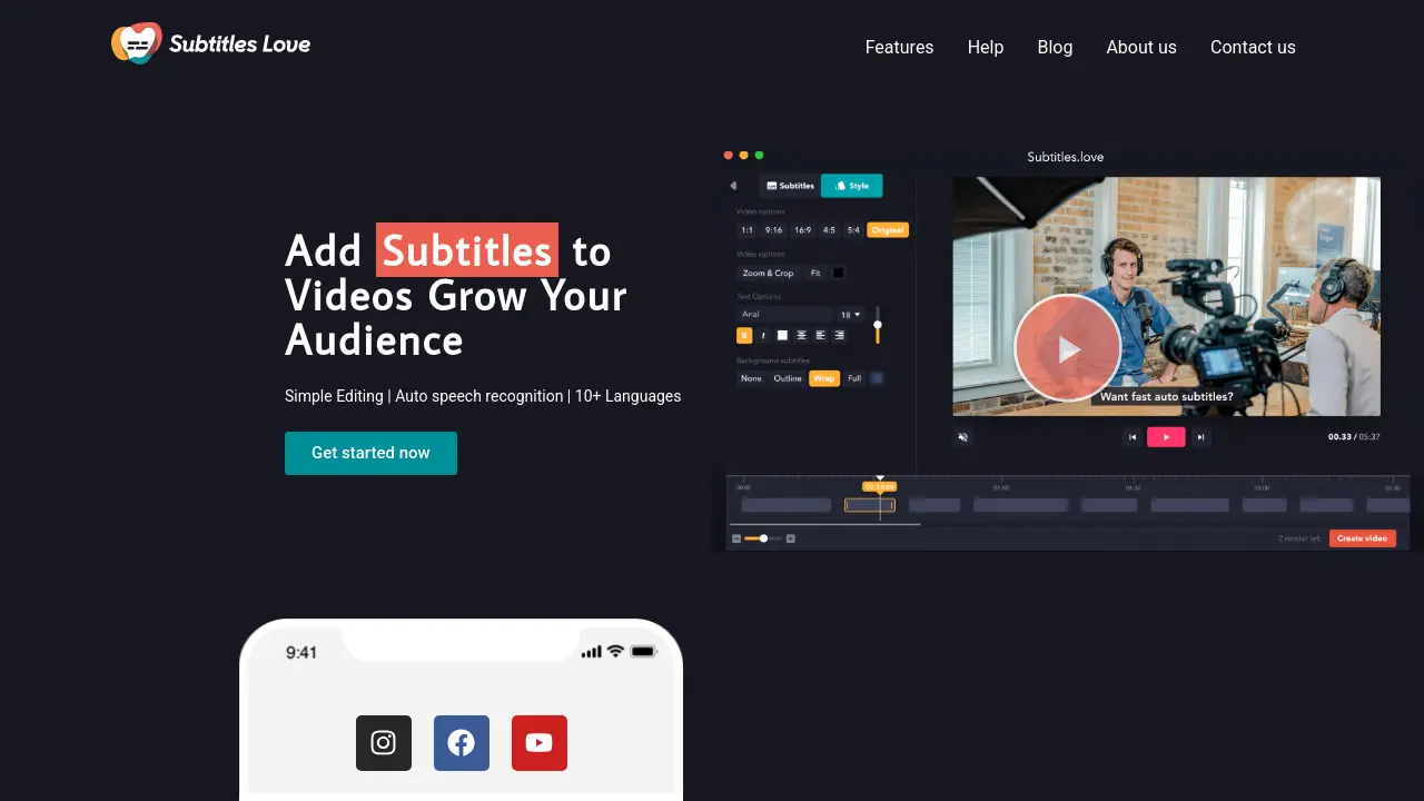 Subtitle Chat Subtitles.Love - Add Subtitles to Videos and Grow Your Audience