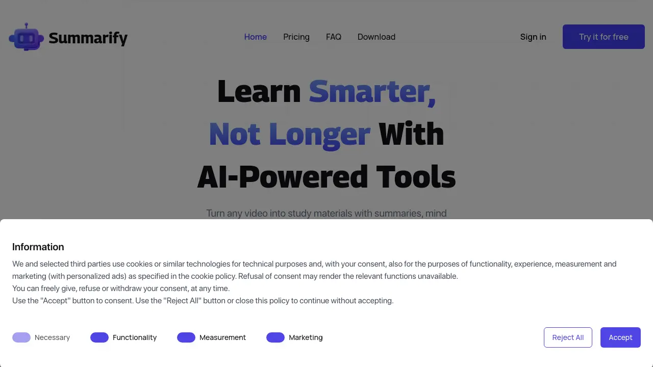 summarifyai.com screenshot