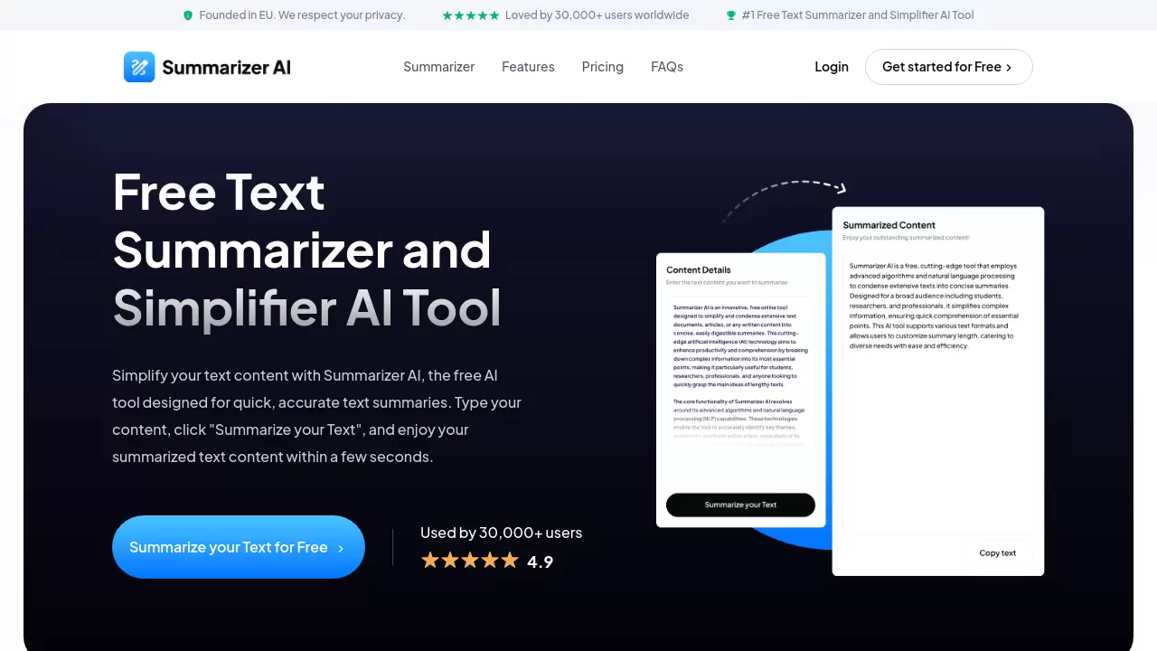 Summarizer AI screenshot