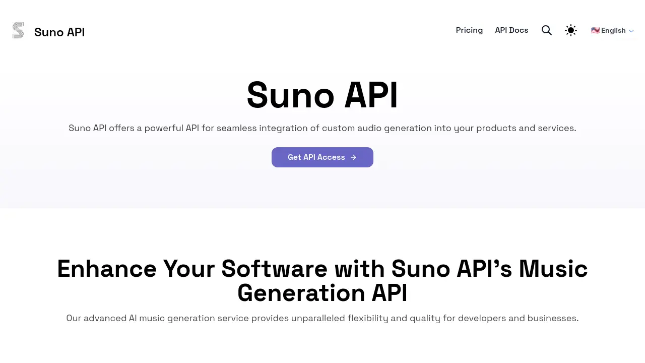 Api Sunia Suno API - Seamless Integration of Custom Audio Generation