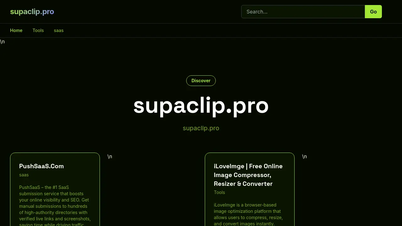 supaclip.pro screenshot